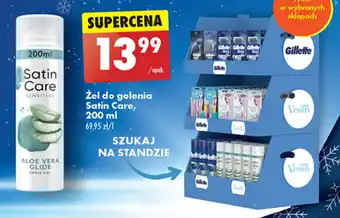 Biedronka Żel do golenia Satin Care, 200 ml oferta