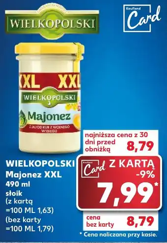 Kaufland WIELKOPOLSKI Majonez XXL 490 ml oferta