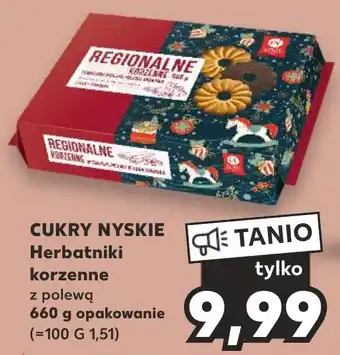 Kaufland CUKRY NYSKIE Herbatniki korzenne 660 g oferta