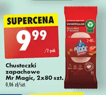 Biedronka Chusteczki zapachowe Mr Magic 2x80 szt. oferta