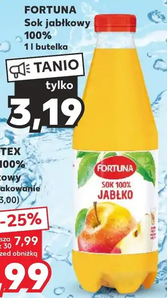 Kaufland FORTUNA Sok jabłkowy 100% 1 L oferta