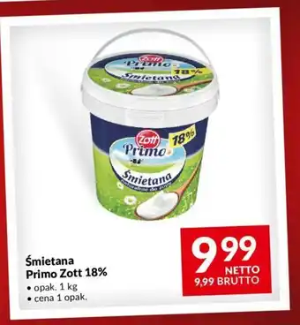 Makro Śmietana Primo Zott 18% 1 kg oferta