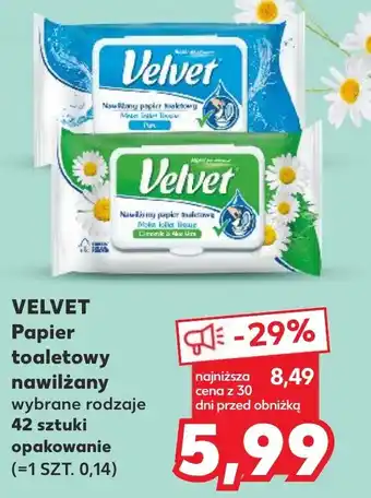 Kaufland VELVET Papier toaletowy nawilżany oferta