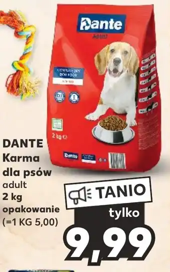 Kaufland DANTE Karma dla psów 2 kg opakowanie oferta