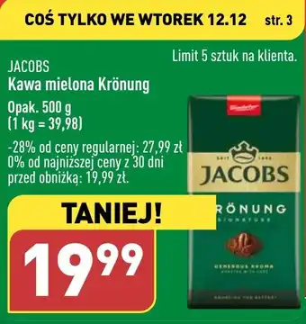 ALDI Kawa mielona Krönung 500 g oferta