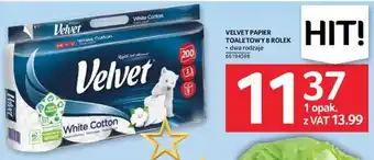 Selgros VELVET PAPIER TOALETOWY 8 ROLEK oferta