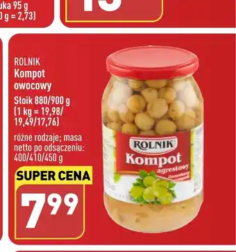 ALDI ROLNIK Kompot owocowy 880/900g oferta