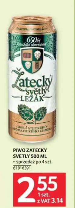 Selgros PIWO ZATECKY SVETLY 500 ML oferta