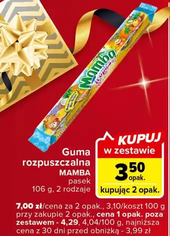 Carrefour Express Guma rozpuszczalna mamba oferta