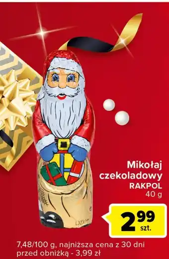 Carrefour Express Mikołaj z czekolady rakpol oferta