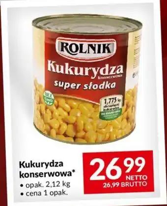 Makro Kukurydza konserwowa 2,12 kg oferta