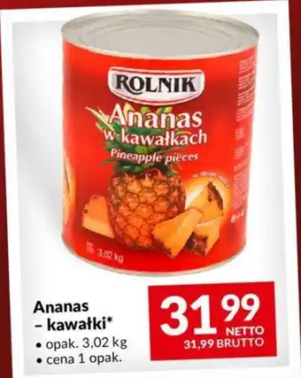 Makro Ananas - kawałki 3,02 kg oferta