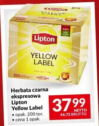 Makro Herbata czarna ekspresowa Lipton Yellow Label 200 tor. oferta