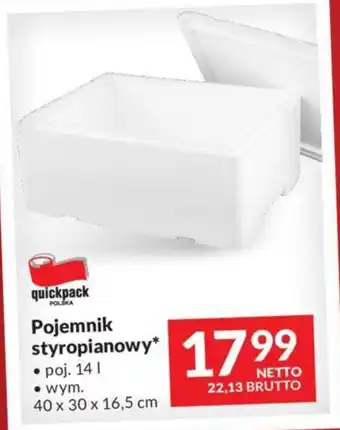 Makro Pojemnik styropianowy oferta