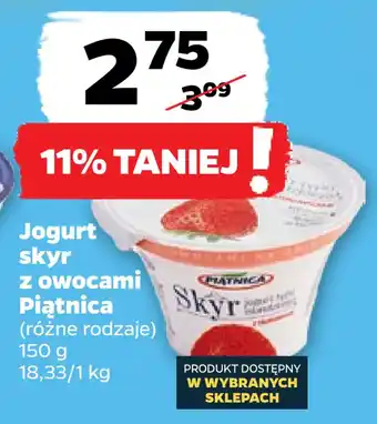 Netto Jogurt skyr z owocami piątnica oferta