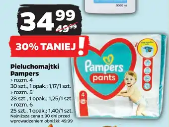 Netto Pieluchomajtki pampers oferta