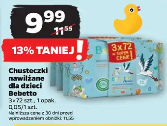 Netto Chusteczki nawilżane dla dzieci bebetto oferta