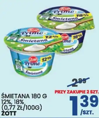 Wafelek ŚMIETANA 180 G 12% 18% ZOTT oferta