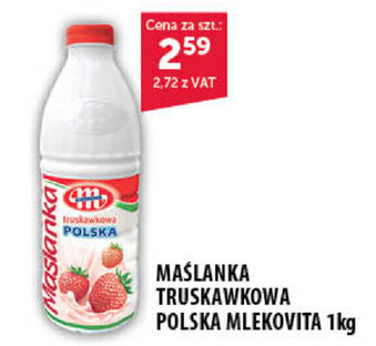 Eurocash Maślanka truskawkowa Polska Mlekovita 1kg oferta
