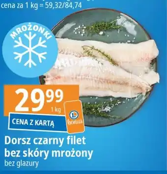 E.Leclerc Dorsz czarny filet bez skóry mrożony 1kg oferta
