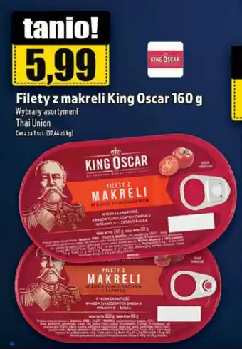 Topaz Filety z makreli King Oscar 160 g oferta