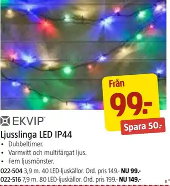 Jula EKVIP Ljusslinga LED IP44 oferta