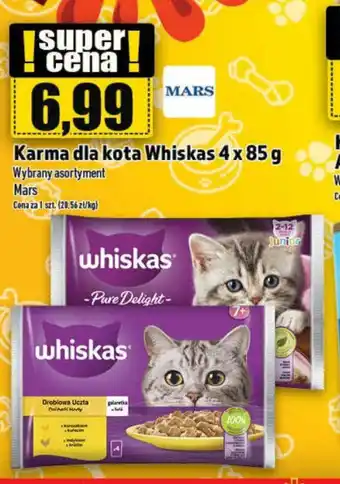 Topaz Karma dla kota Whiskas 4 x 85 g oferta