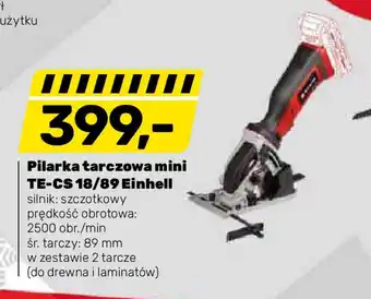 Bricomarche Pilarka tarczowa mini TE-CS 18/89 Einhell oferta