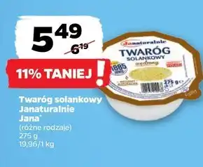 Twaróg janaturalnie