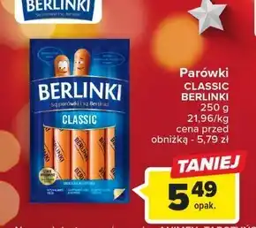 Carrefour Market Berlinki classic kiełbasa 250 g oferta