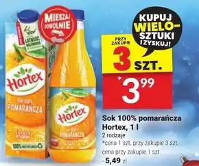 Twój Market Hortex sok 100 % pomarańcza 1 l oferta