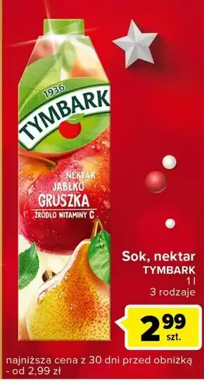 Carrefour Express Tymbark nektar jabłko gruszka 1 l oferta