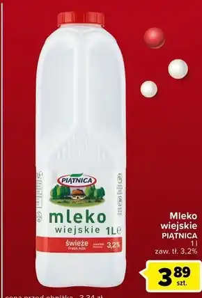 Carrefour Express Piątnica mleko wiejskie świeże 3,2% 1 l oferta