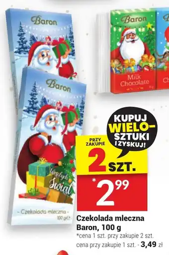 Twój Market Czekolada mleczna Baron 100 g oferta