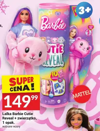 Twój Market Lalka Barbie Cutie Reveal + zwierzątko 1 opak. oferta