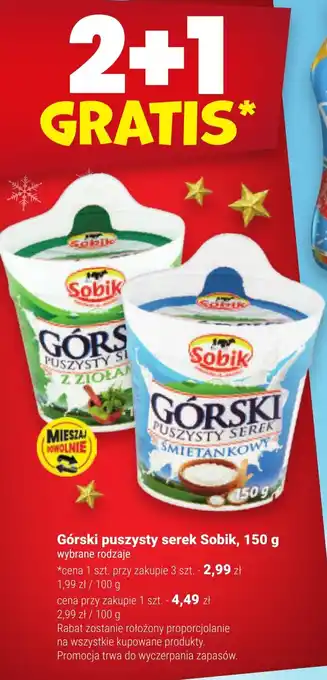 Twój Market Górski puszysty serek Sobik 150 g oferta