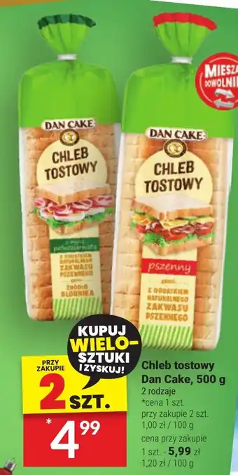 Twój Market Chleb tostowy Dan Cake 500 g oferta
