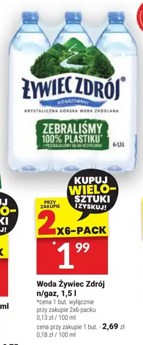 Twój Market Woda Żywiec Zdrój 1,5 I oferta