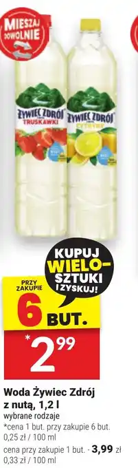 Twój Market Woda Żywiec Zdrój z nutą 1,2 I oferta