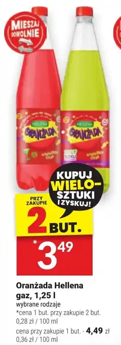 Twój Market Oranżada Hellena gaz 1,25l oferta