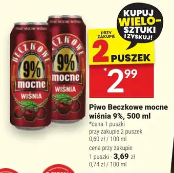 Twój Market Piwo Beczkowe mocne wiśnia 9% 500 ml oferta