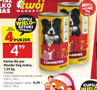 Twój Market Karma dla psa Wonder Dog mokra 1,25kg oferta