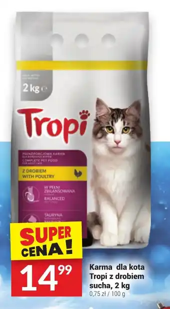 Twój Market Karma dla kota Tropi z drobiem sucha 2 kg oferta