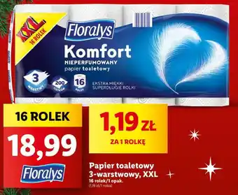 Lidl Papier toaletowy 3-warstwowy XXL 16 rolek oferta