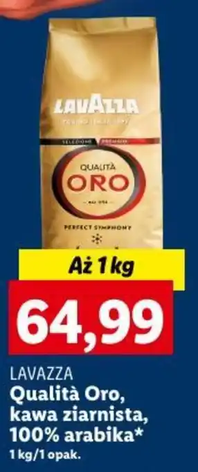 Lidl LAVAZZA Qualità Oro kawa ziarnista 100% arabika 1kg oferta