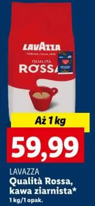 Lidl LAVAZZA Qualità Rossa kawa ziarnista 1 kg oferta