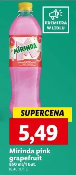 Lidl Mirinda pink grapefruit 850ml oferta