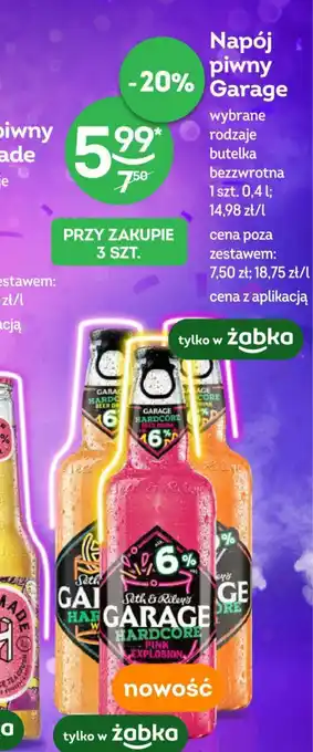 Żabka Napój piwny Garage 0,4l oferta