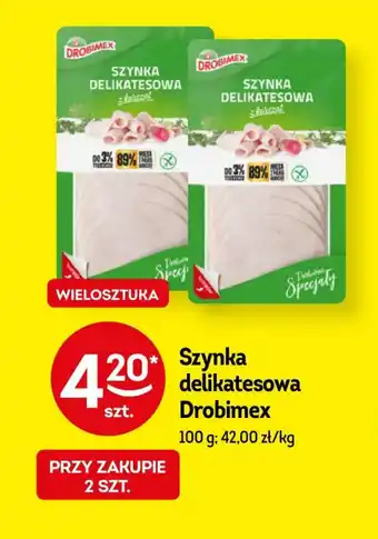 Żabka Szynka delikatesowa Drobimex 100g oferta