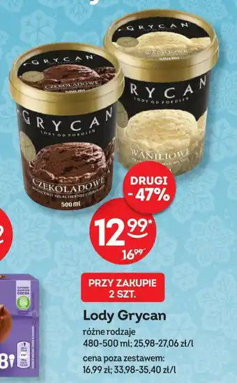 Żabka Lody Grycan 480- 500 ml oferta